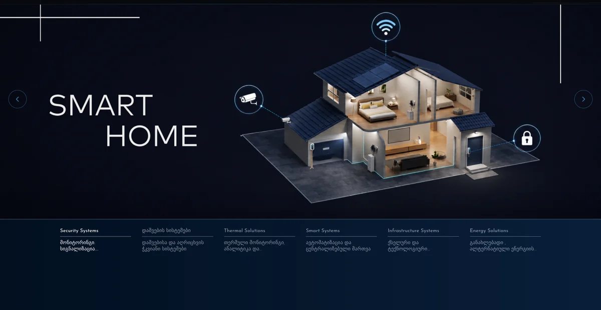 SmartVision - ტექნოლოგიური ინტეგრატორის საიტი — პროექტის ეკრანის ანაბეჭდი