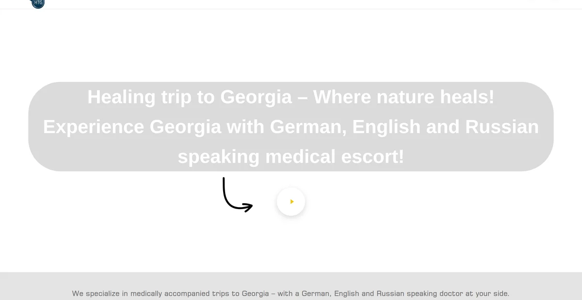 HTG Travel Georgia - სამედიცინო ტურიზმის საიტი — პროექტის ეკრანის ანაბეჭდი