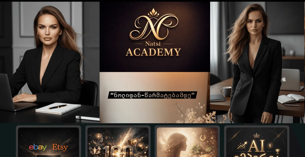 Natsi Academy - ონლაინ კურსების პლატფორმა — პროექტის ეკრანის ანაბეჭდი